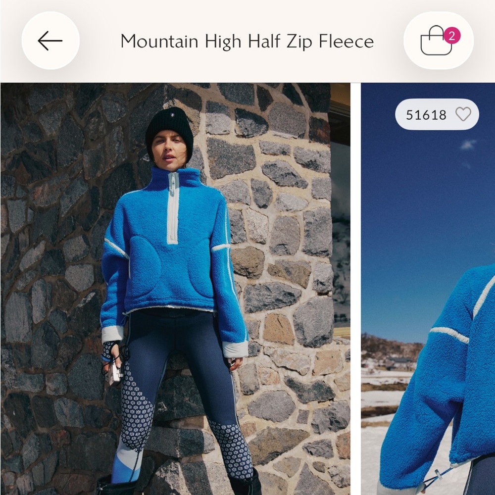 Free People Mountain High Half Zip Fleece